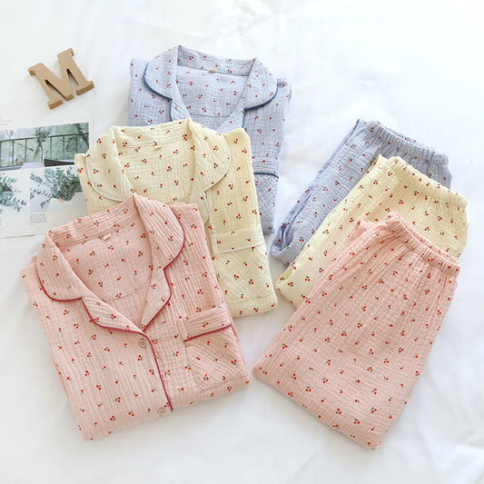 The Cherry - 100% Muslin Pajama Cotton