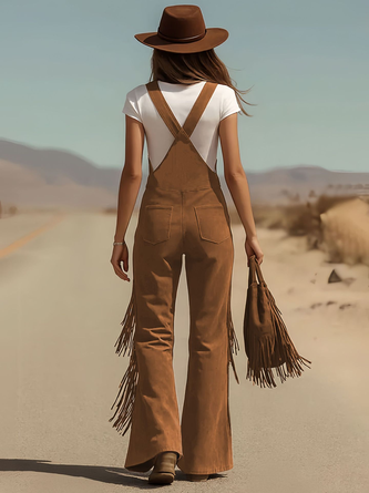 Women Plain Spaghetti Sleeveless Vintage Summer Jumpsuit