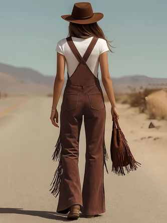 Women Plain Spaghetti Sleeveless Vintage Summer Jumpsuit